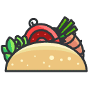 Taco Filled Outline Icon