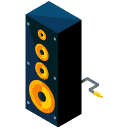 Tall Speaker Isometric Icon