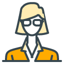 Teacher Woman filled outline Icon