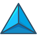 Tetrahedron Flat Icon