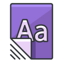 Text Filled Outline Icon