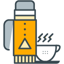 Thermos Canister filled outline Icon