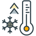 Thermostat filled outline Icon