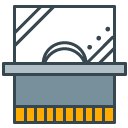 Ticket Booth filled outline Icon