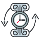 Time Filled Outline Icon