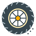 Tire filled outline Icon