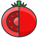 Tomato Filled Outline Icon