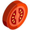 Tomato Slice Isometric Icon