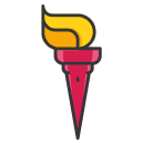 Torch Filled Outline Icon