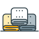 Towel filled outline Icon