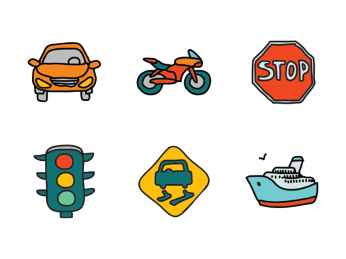 Transportation-Doodle-Icons