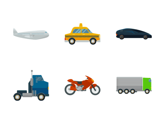 Transportation Flat Icons