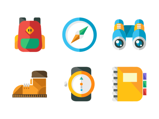 Travel and Holiday Flat Icons