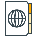 Travel Note filled outline Icon