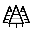 Trees Forest line Icon