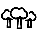 Trees Forest_1 line Icon