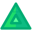 Triangle Symbol Five Flat Icon