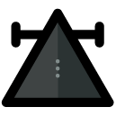 Triangle Symbol One Flat Icon