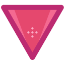 Triangle Symbol Two Flat Icon