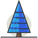 Triangle Tree Filled Outline Icon