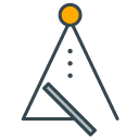 Triangle filled outline Icon