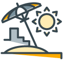 Tropical filled outline Icon