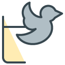 Twitter filled outline Icon