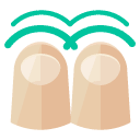 Two Finger Double Touch Flat Icon