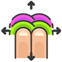 Two Finger Move Filled Outline Icon