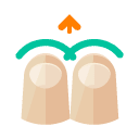 Two Finger Touch Move Up Flat Icon