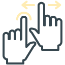 Two Hand Move filled outline Icon