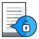 Unlock Document Filled Outline Icon
