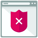 Unsecured Webpage Flat Icon