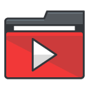 Video Filled Outline Icon
