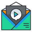 Video Marketing Filled Outline Icon