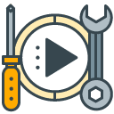 Video Service filled outline Icon