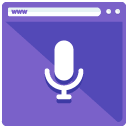 Voice Record Webpage Flat Icon