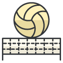 Volleyball Filled Outline Icon