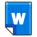 W Filled Outline Icon