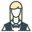 Waitress filled outline Icon