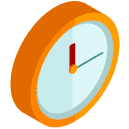 Wall Clock Isometric Icon