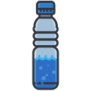 Water Bottle Filled Outline Icon