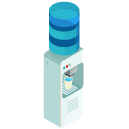 Water Cooler Isometric Icon