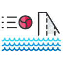 Water Polo Filled Outline Icon