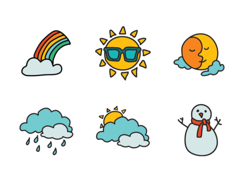 weather doodle icons