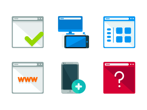 Web browser flat icons