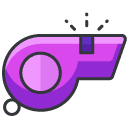 Whistle Filled Outline Icon