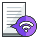 Wifi Document Filled Outline Icon