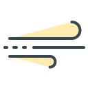 Wind filled outline Icon
