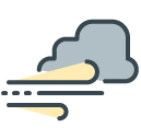 Windy Storm filled outline Icon